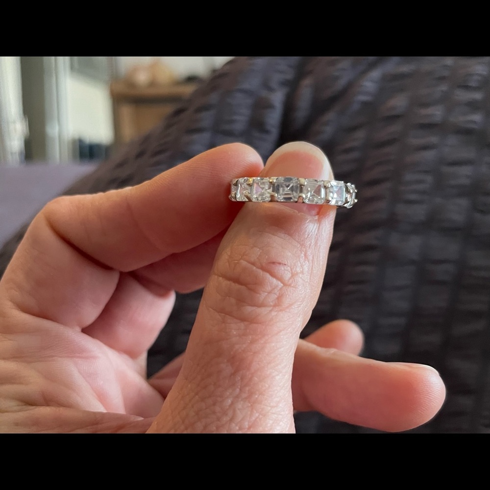 Solid Sterling Silver Stamped 925 Lab Created Dia… - image 4